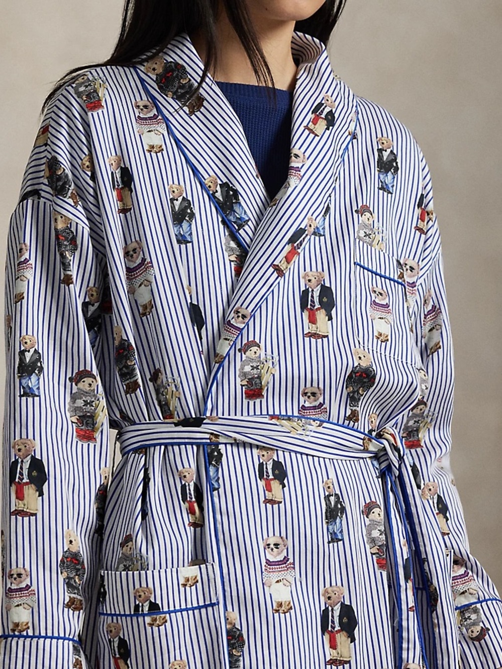 Polo Ralph Lauren Polo Bear Striped Robe